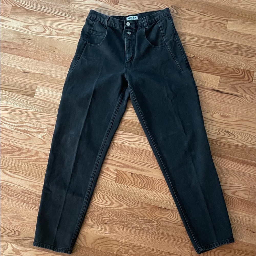 Guess Vintage 80’s 90’s Black High-Waisted the dual button denim Jeans 30 x 32